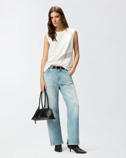 Sleeveless Top with Lace Detail