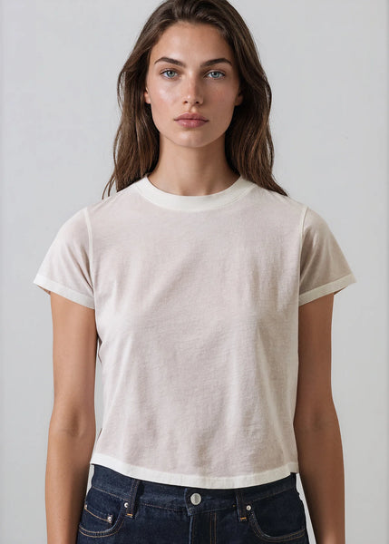 Reverse Spray Pima Crew Neck T-shirt