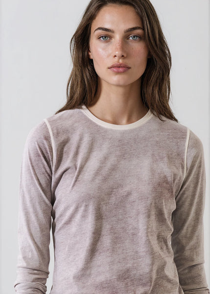 Reverse Spray Pima Long Sleeve T-shirt - 3 Colours