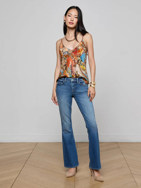 Lexi Satin Camisole - Multi Collage