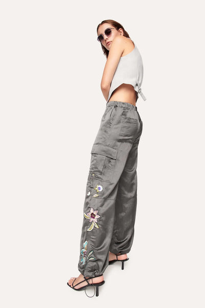 Morgan Pant With Floral Embroidery