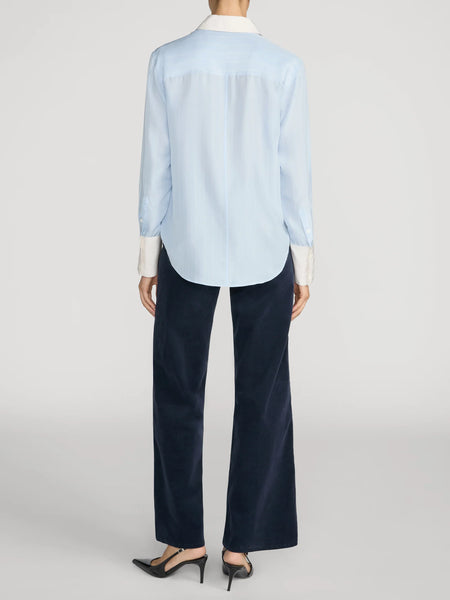 Le Slim Palazzo Modernist Pocket Corduroy- Navy