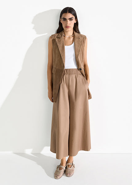 Wide-Fit Poplin Trouser
