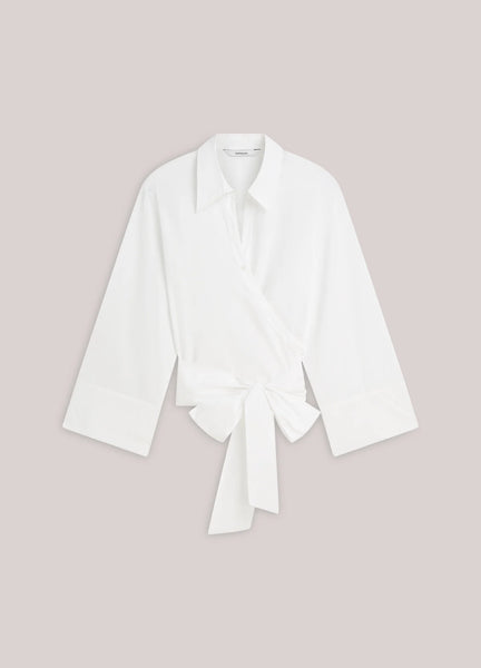 Wrap Blouse in Crispy Poplin - 2 Colours