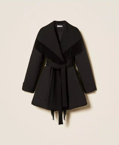 Padded Jacket with Fringes