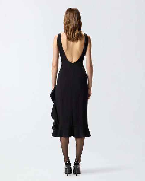 Fitted Dress with Flounces