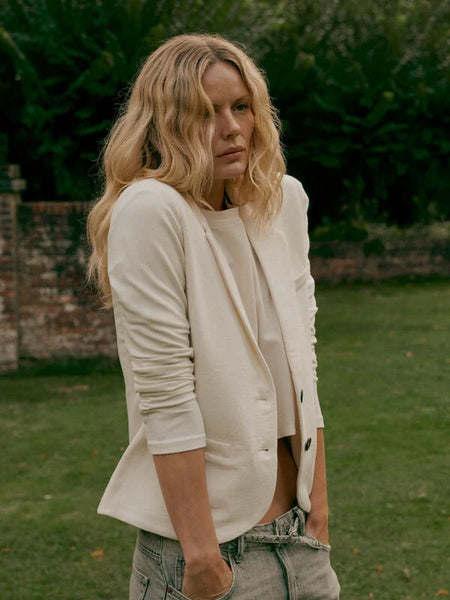 Tailored French Terry Sweatshirt Blazer - 3 Colours