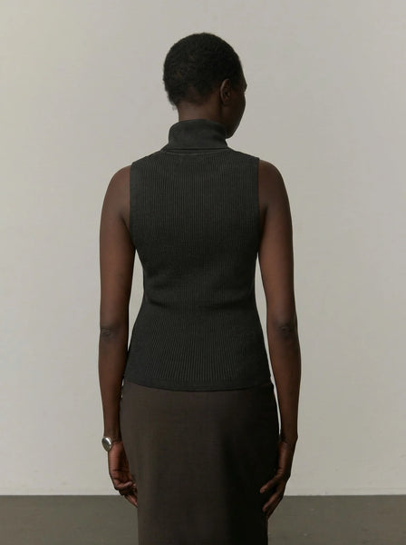 Lisa Knit Top - Dark Grey