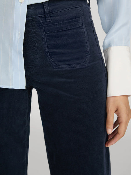 Le Slim Palazzo Modernist Pocket Corduroy- Navy