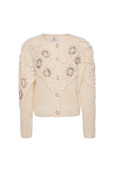 Knitted Cardigan with 3D Stitch and jewellery Applications