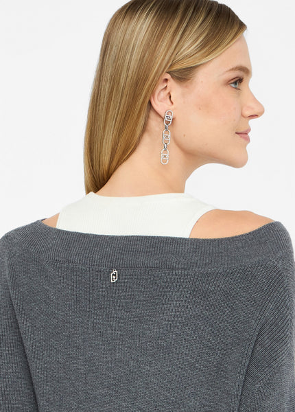 Cold Shoulder Bejewelled Jemper