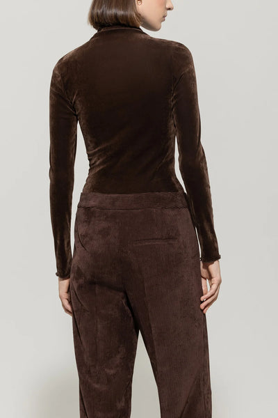Velvet Ling sleeve Fitted Top