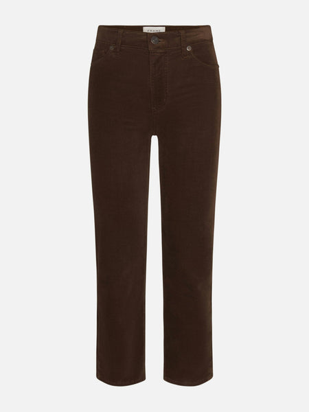 Le Sleek Straight Corduroy in Bitter Chocolate