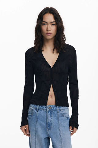 Fitted Texture Cardigan