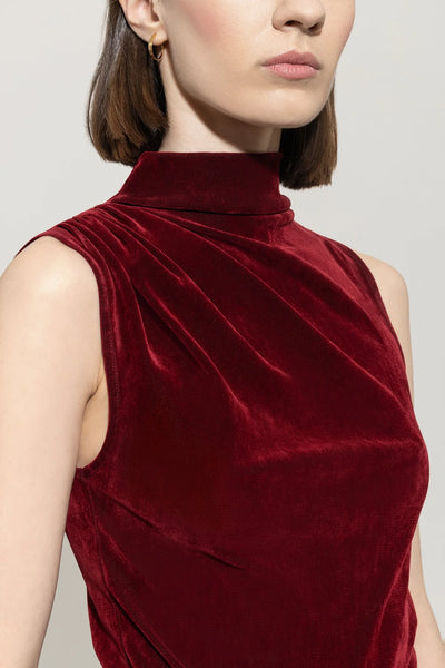 Turtleneck Velvet Tank