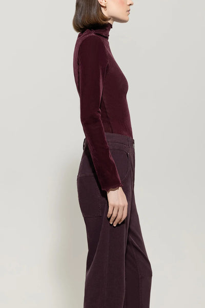 Velvet Ling sleeve Fitted Top