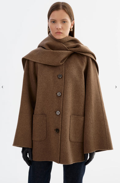 Anca Wool Scarf Coat