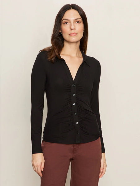 Dreamgirl Ruched Button Up Top