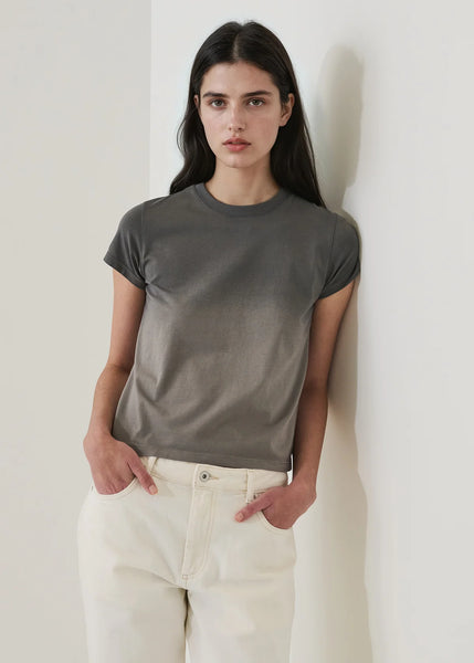 Faded Wash Pima Stretch Short Sleeve Baby Tee