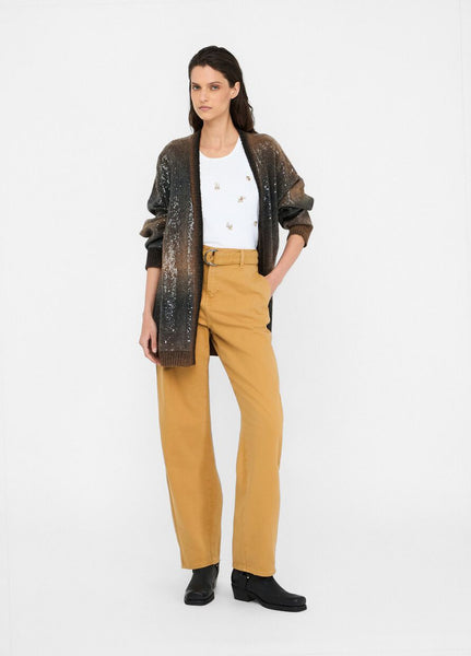 Longline Cardigan with Sequin