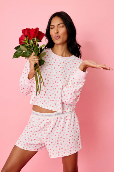 Boyfriend Boxer Heart to Heart PJ Short Set