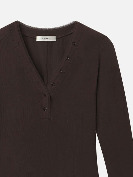 The Mesh Trim Rib Henley