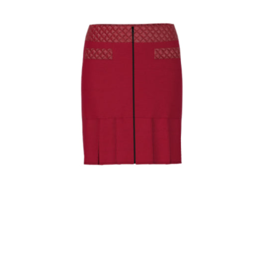 Wool Zip Up Skirt