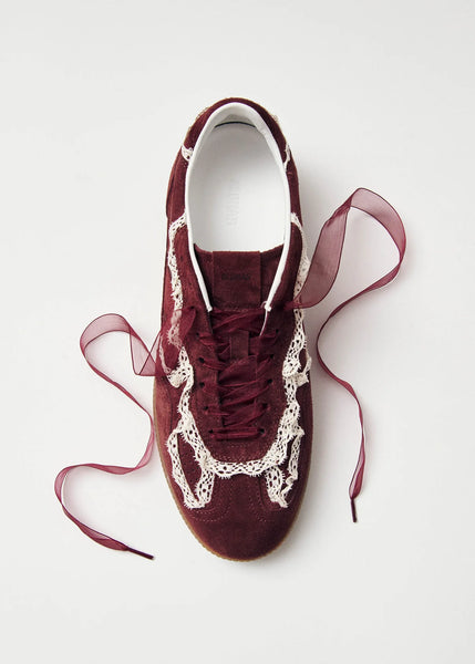 TB. 490 Crochet Burgundy Suede Sneakers