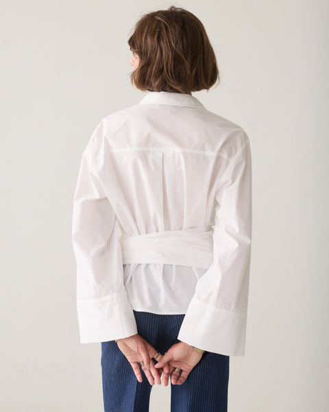 Wrap Blouse in Crispy Poplin - 2 Colours