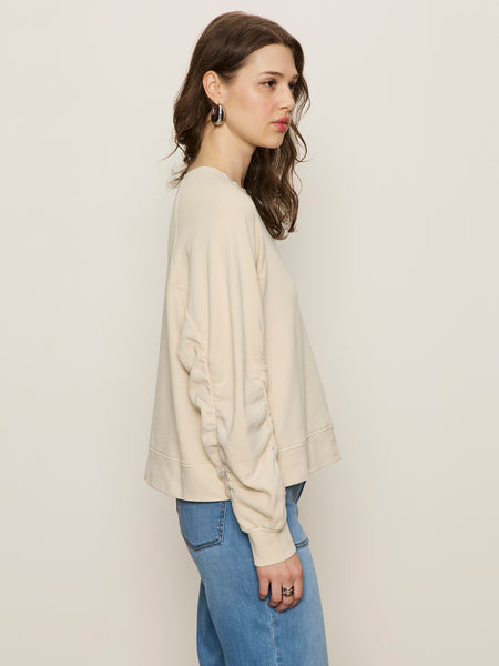 Shirred Sleeve Sweatshirt