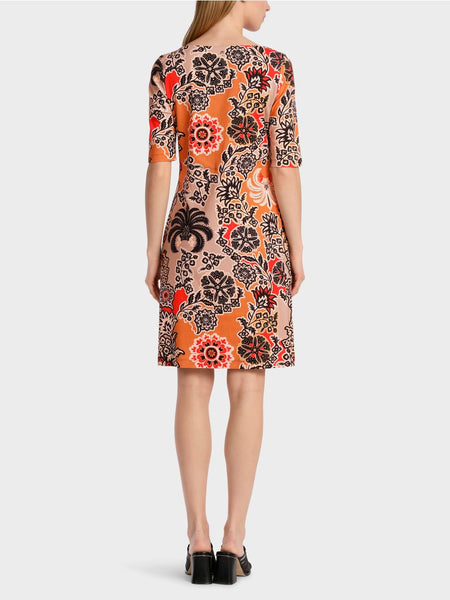 Marc Cain Dress With Colourful Leaf Design