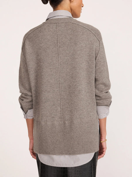 V-Neck Printed Layover Pullover