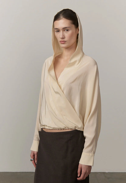Sisi Silk Hooded Blouse