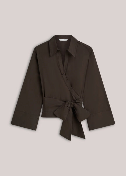 Wrap Blouse in Crispy Poplin - 2 Colours