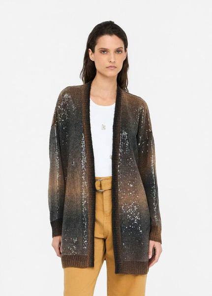 Longline Cardigan with Sequin