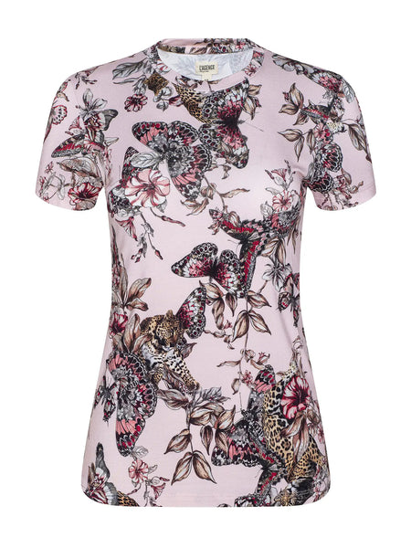 Ressi Tee - Nectar Pink Multi Butterfly Jungle
