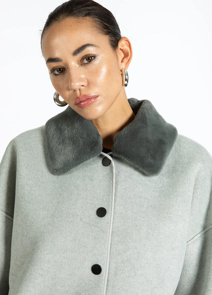 Jacket with Fur Collar