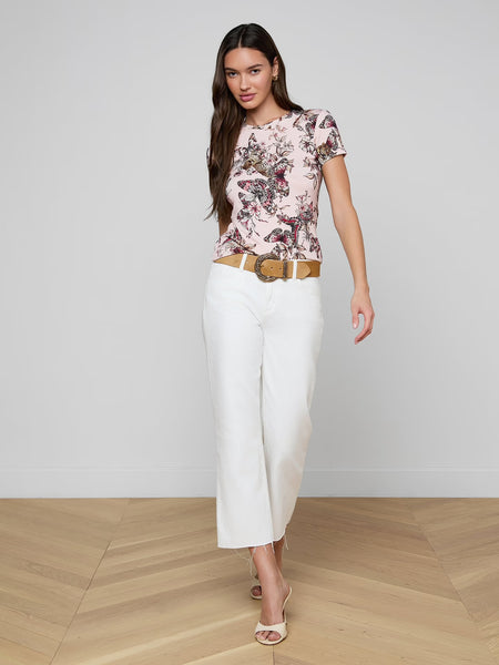 Ressi Tee - Nectar Pink Multi Butterfly Jungle