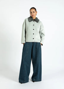 Jacket with Fur Collar