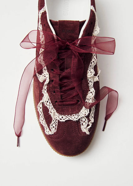 TB. 490 Crochet Burgundy Suede Sneakers