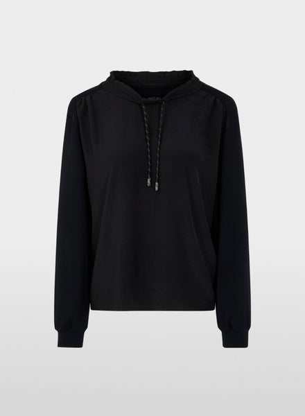 Long-Sleeved Shirt with Materials Mix