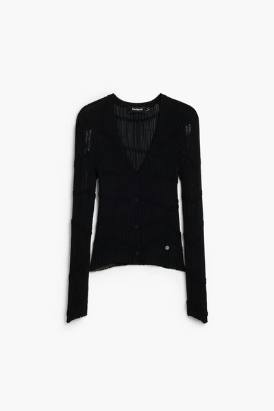 Fitted Texture Cardigan
