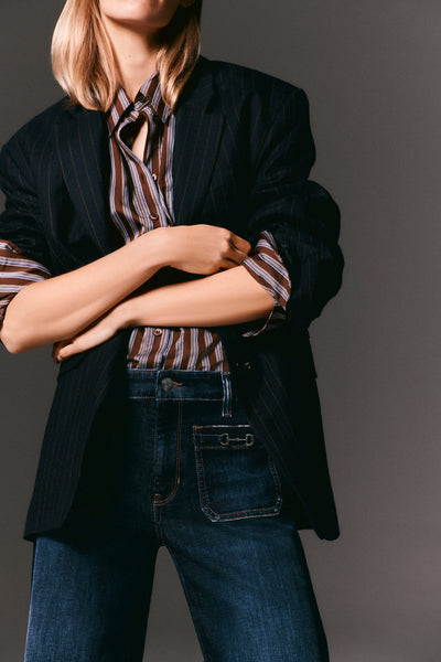 Ada Patch Pocket Denim Pants