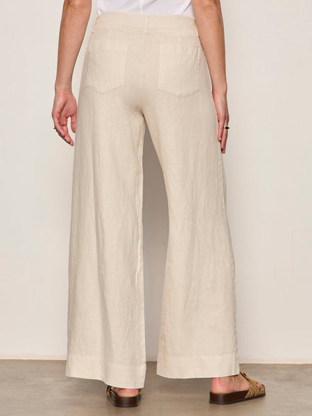The Linen Marine Wide Leg Trousers