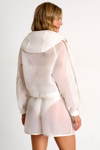 3D Mesh Bomber Jacket