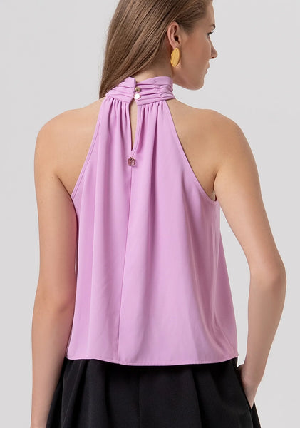 Halter Neck Top with Ruffles