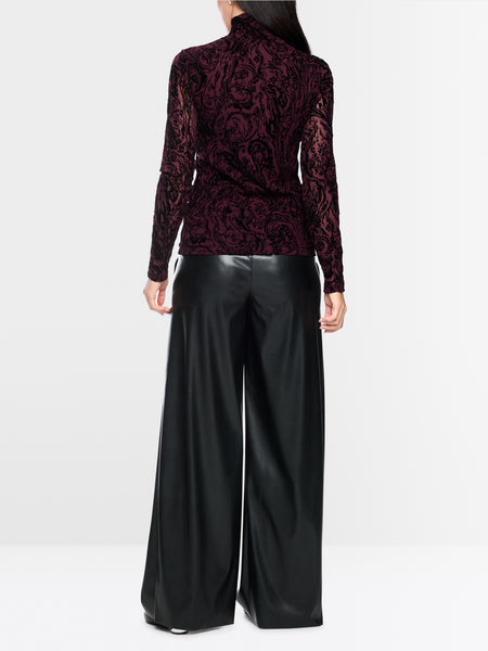 Sheer Shirt With Velvet Details