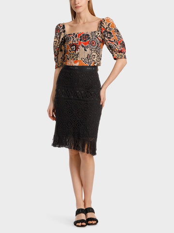 Marc Cain Tight Top With Balloon Sleeve