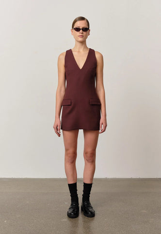 Gemma Dress - Mahogany