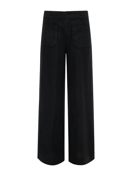 The Linen Marine Wide Leg Trousers